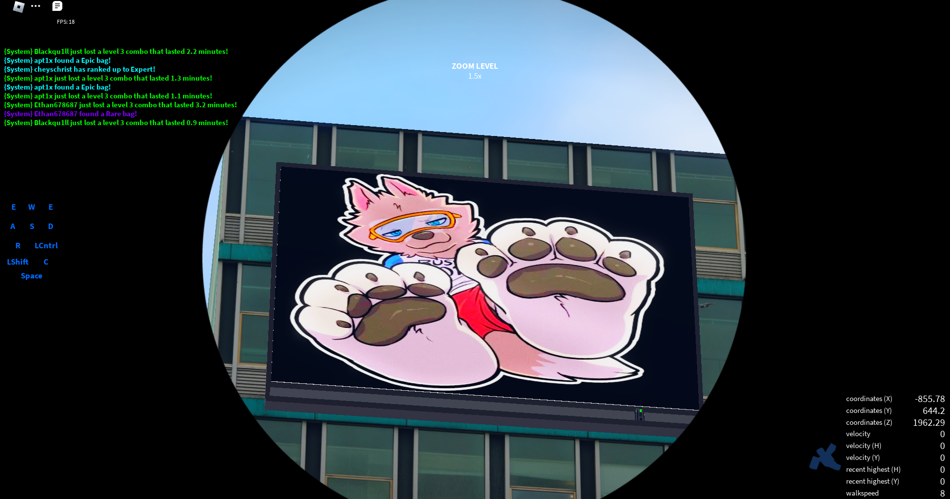 Furry paw beans on a billboard